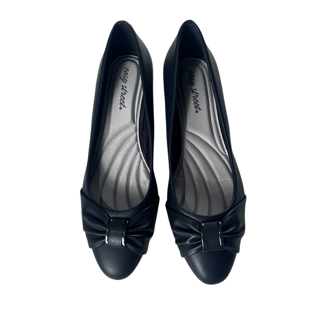 Easy Street Eloise Navy Blue Low Block Heel Pumps Womens Size 10 M NEW